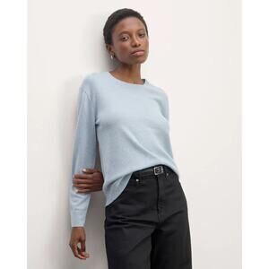 The Group by Babaton Alpaca Wool Knit Sweater Women's Small Baby Blue Crew Neck